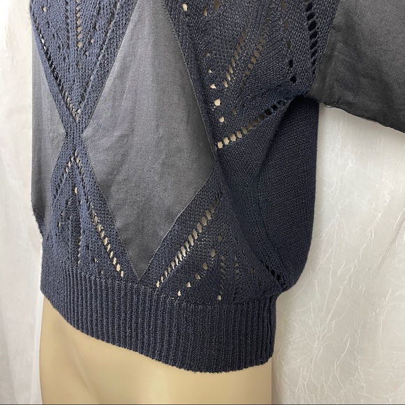 🚫SOLD🚫 VTG 80’s Black Open Knit Diamond Panel - Picture 8 of 16